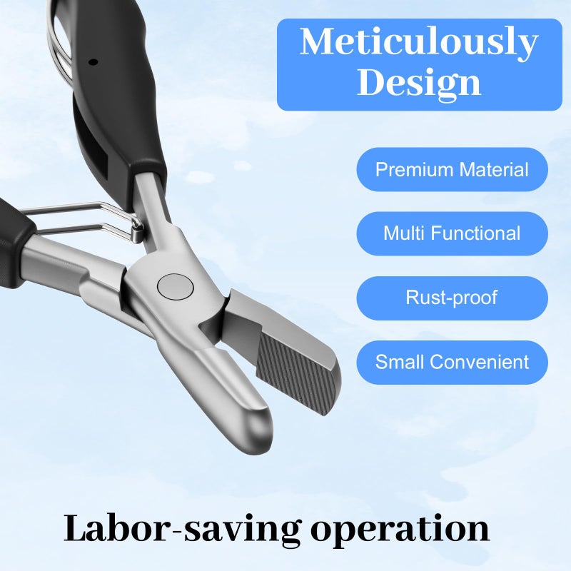 Quilax Multi Function Hair Extension Pliers, Fusion Crusher Tool for Keratin Hair, Pre-Bonded Extensions Flat Tip Hairs Loop Styling Tool(3 Holes Shape)(Thread Shape) - Image 3